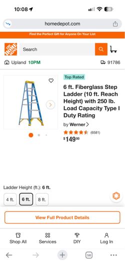 Werner 6 ft. Fiberglass Step Ladder