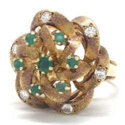 Ladies Emerald/Diamond Cocktail Ring