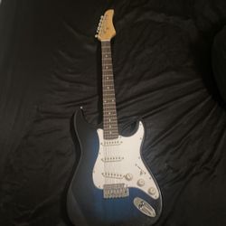 Blue And White Electric Guitar 