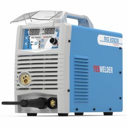 YesWelder MIG-205DS  4-in-1 Welding Machine, 205Amp, 110/220V, 16.14 x 7.87 x 14.57 in, 34.2 lb