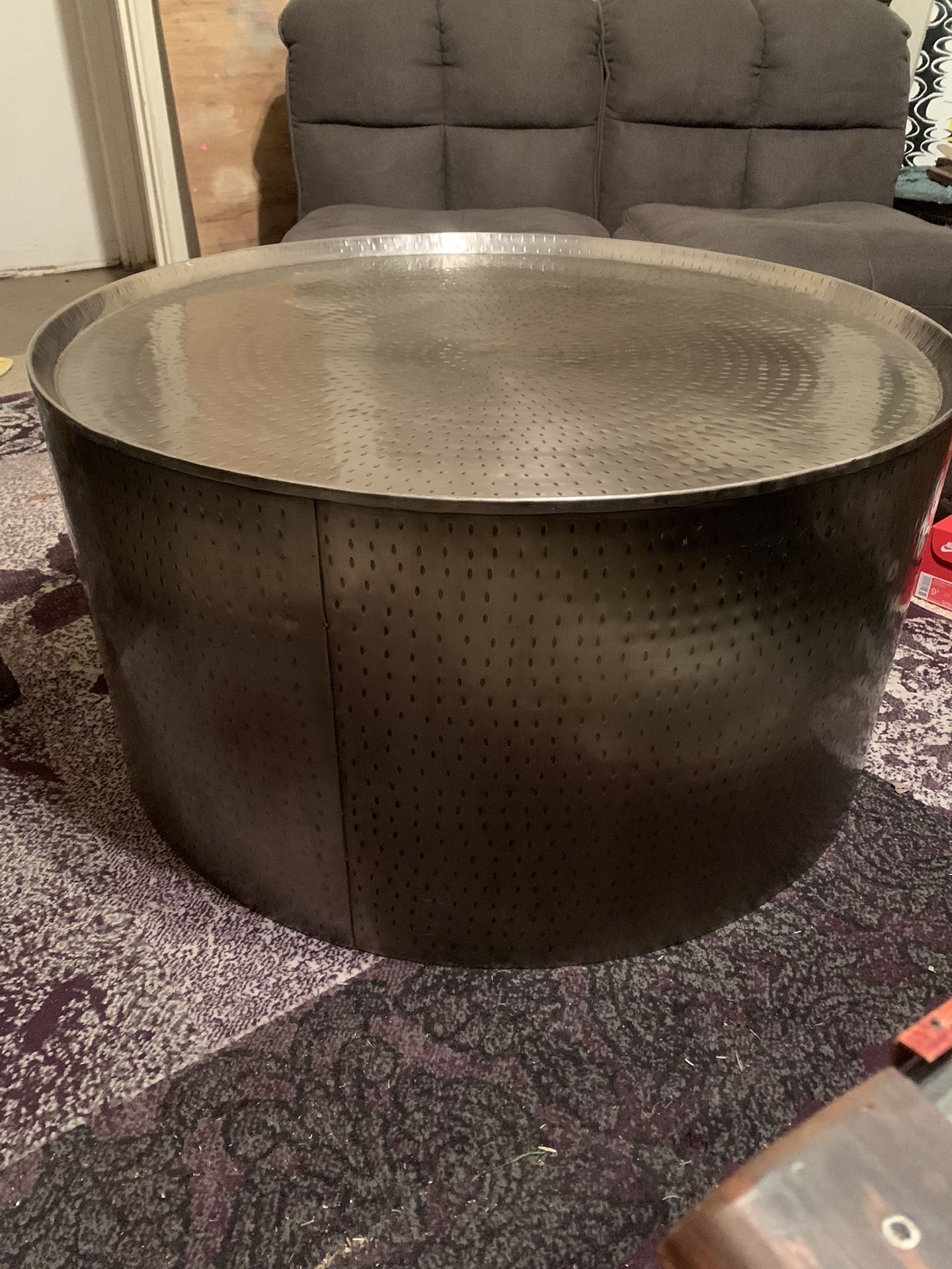 Wayfair Steel Drum Table $200 Metal. Very Different And