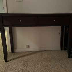 Wood Console Table with Two Drawers