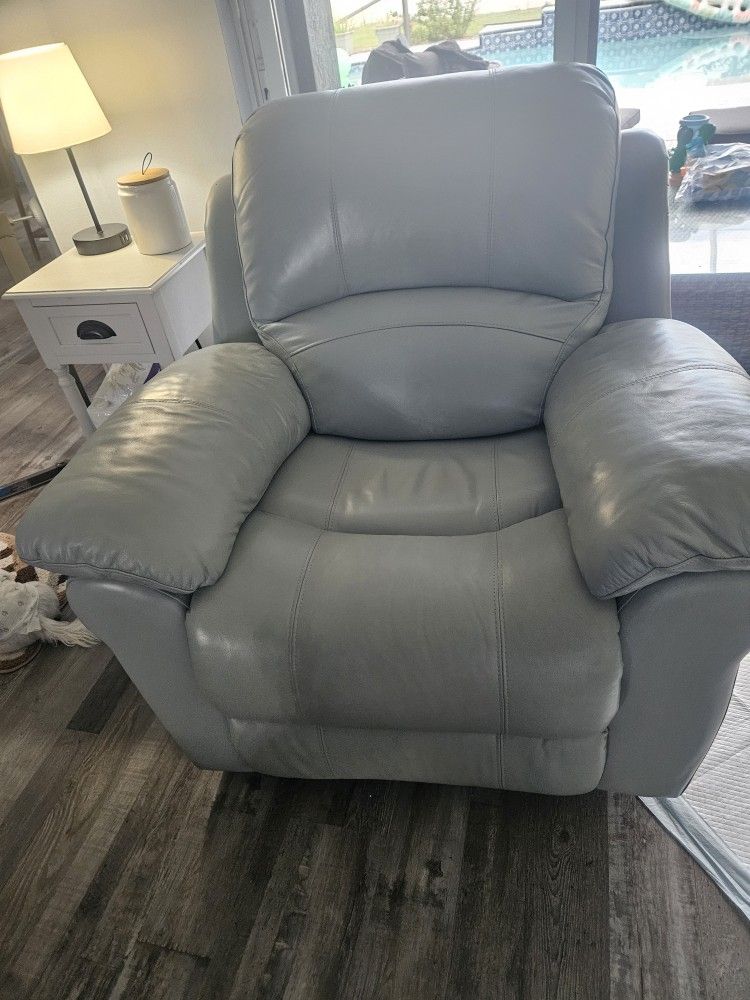 3 piece leather teal Livingroom set