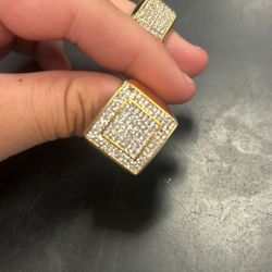 Steel Rings With Round G H Diamonds 