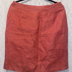 Vintage Abercrombie & Fitch Pencil Shirt Size 14 Burnt Orange