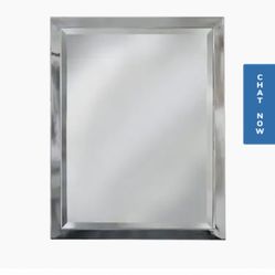 ALLEN ROTH CROME RECTANGULAR BATHROOM MIRROR BRAND NEW 24 INCHES BY 30 INCHES LONG