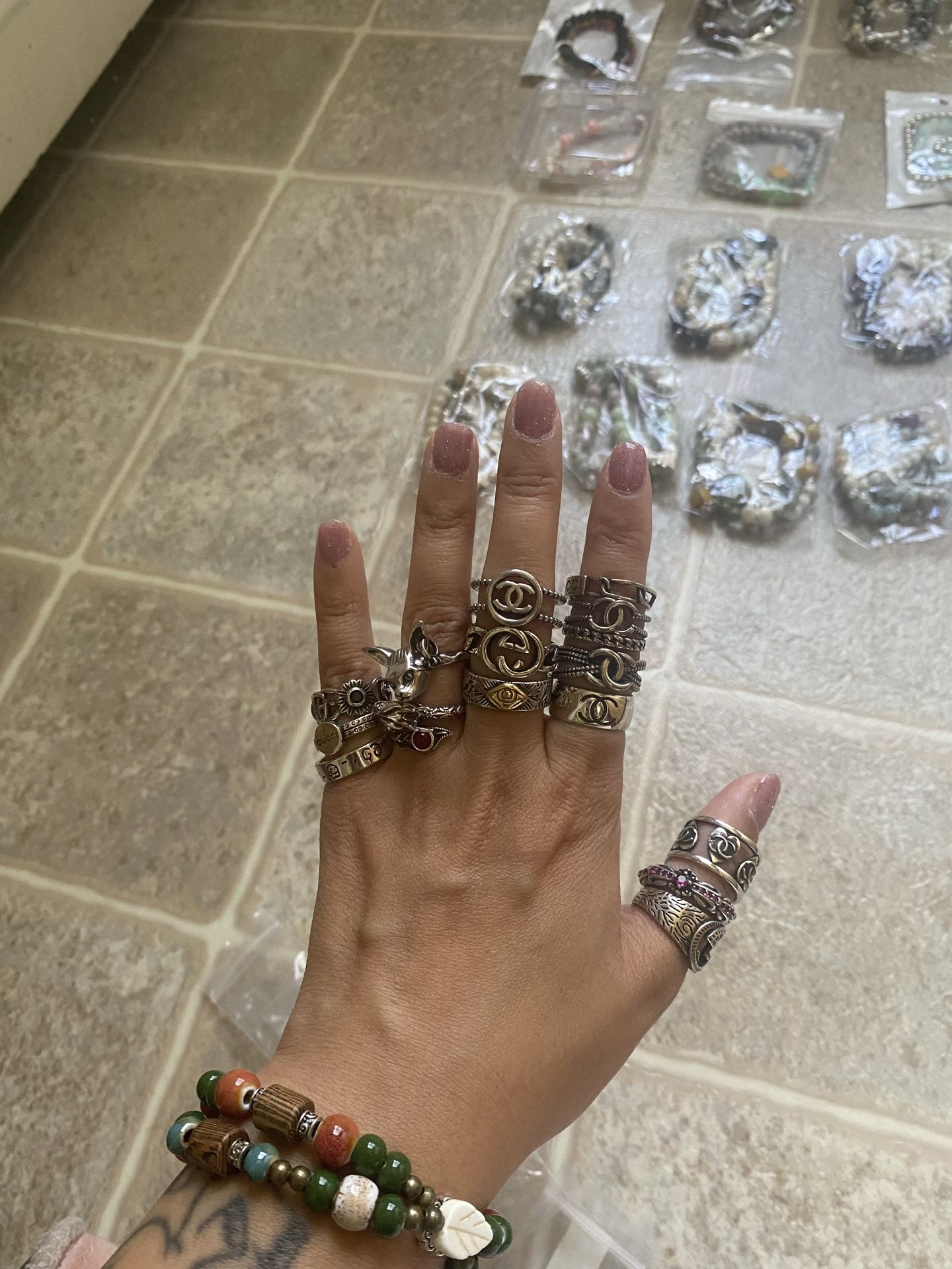 Blind Box/ Mystery Box Includes a Chinese Handmade Beam Bracelet and A Thai Silver Ring
