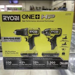 RYOBI PBLCK112K2 18V One+ HP Brushless 2-Tool Combo Kit