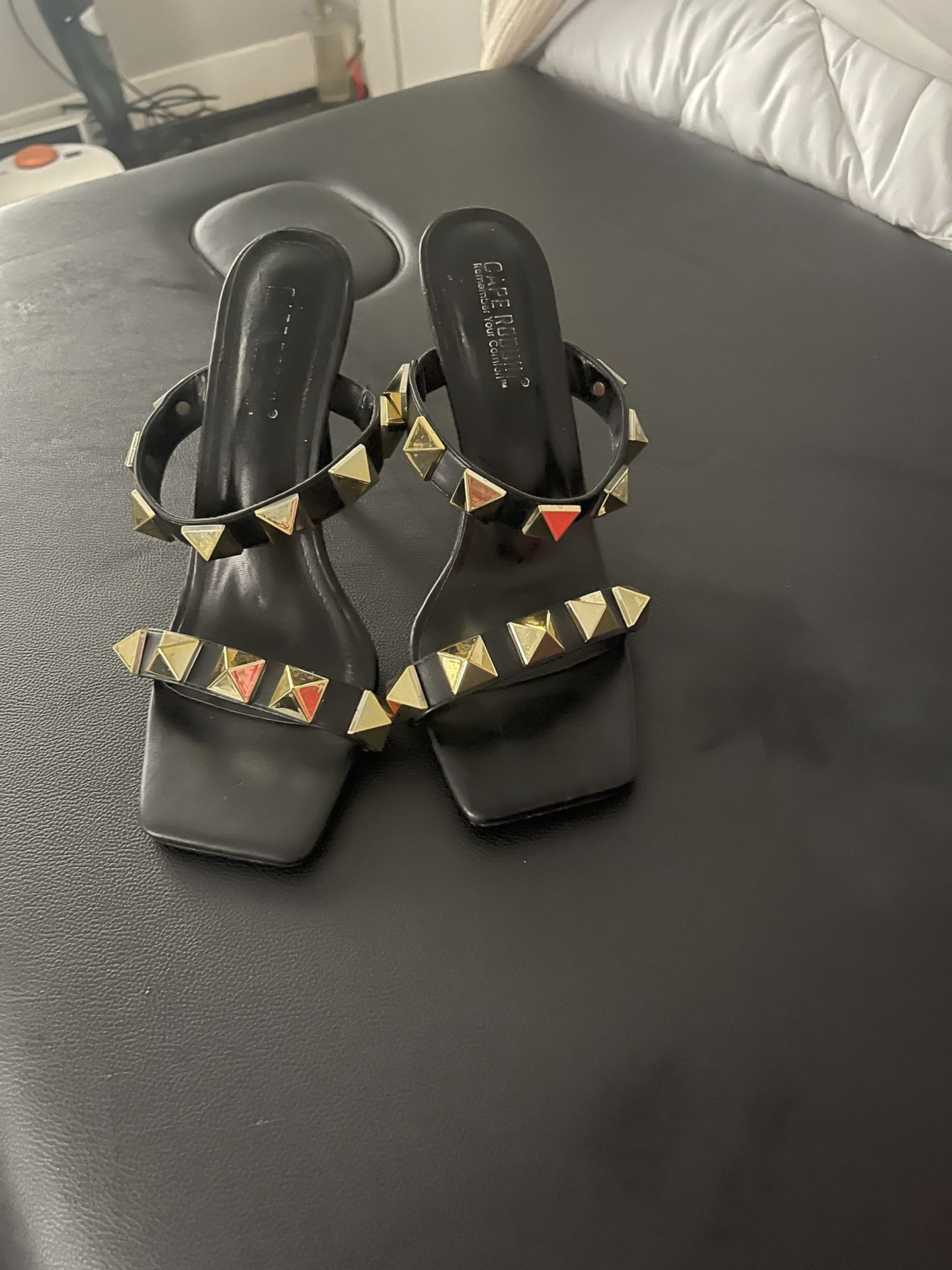 Black Studded Heels