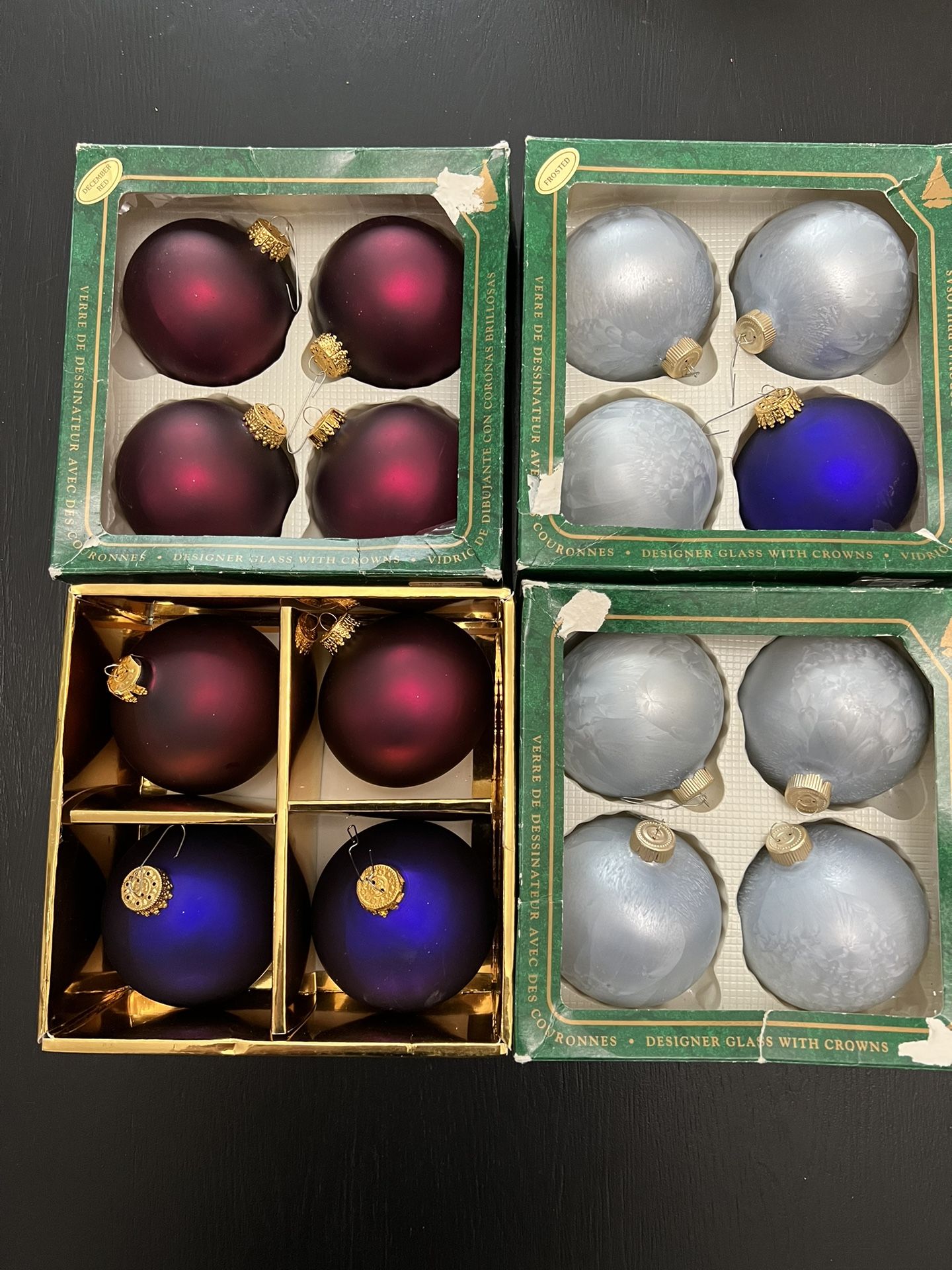 16ps Vintage Christmas By Krebs Glass Tree Ornaments
