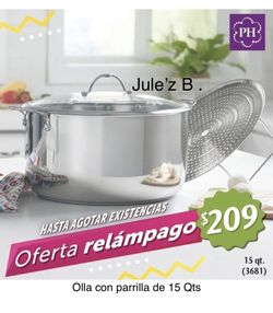 Princess House. Olla De 15 Qts Con Parrilla Nueva En Su Caja