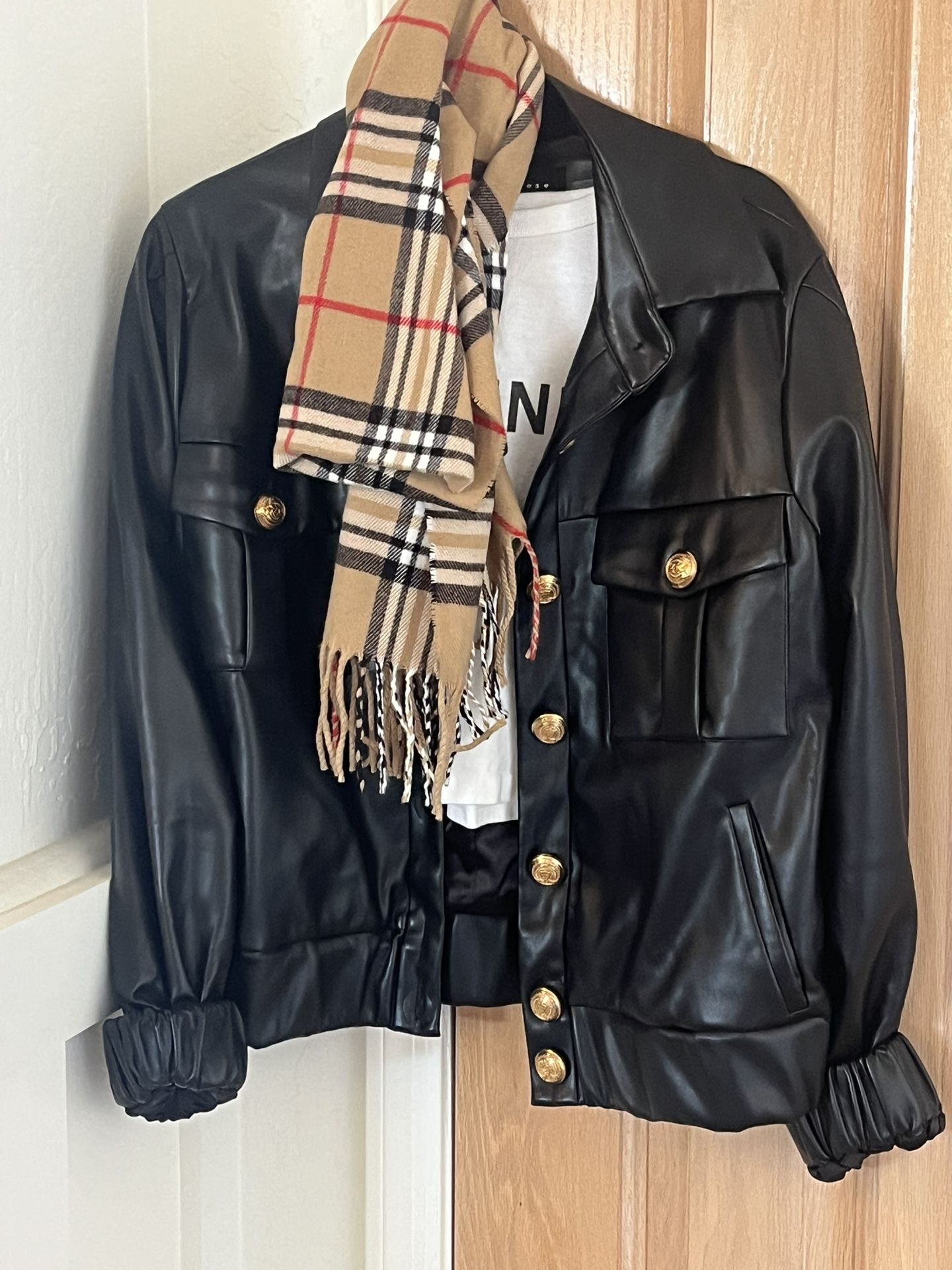 🖤🤎⭐️ Faux Leather Bomber Jacket ⭐️🤎🖤 Women’s M