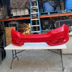2016 -2018 Honda Civic Rear Bumper OEM Red Use