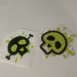 Glossy Vinyl Skull Stickers 
