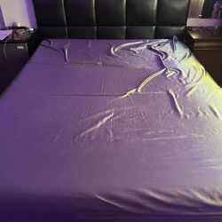 Black full bed frame