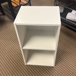 Bookcase ,2 Tier White Shelf ,cube,size : 9.3” D x 12”W x 21.22”H