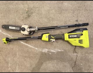 Ryobi 40V Brushless Power Head with 10in Expand-It Pole Saw Attachment