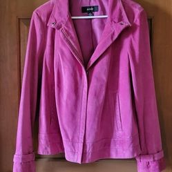 Alfani Leather Pink  Suede Jacket