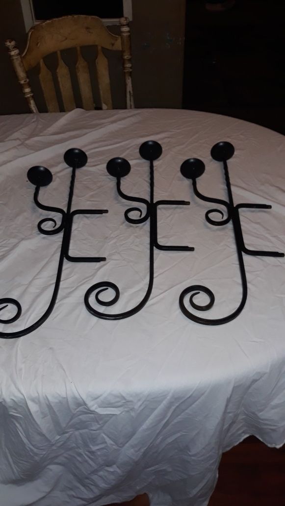 Candle stick holders that mount to a deck railing