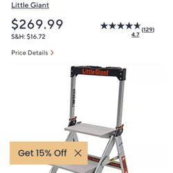 Little Giant Lightweight 2 Step Jumbo AluminumStep https://offerup.com/redirect/?o=TGFkZGVyLlRyYWRl For Multitool.