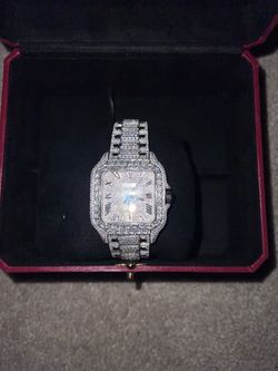 Diamond Cartier Santos Watch