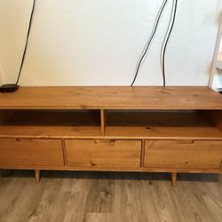 Wayfair 58” Solid Wood 3 Drawer Modern TV Stand 