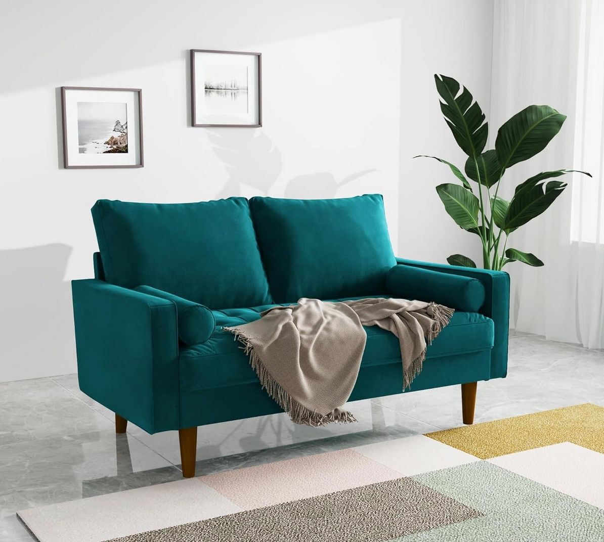 New Teal/Blue Love Seat