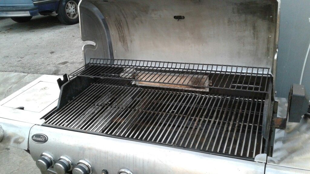 Gas Grill. Converted to Charcoal Grill Sold as is . Large Cooking