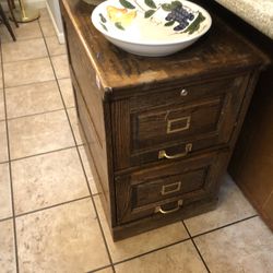 Oak File Cabinet