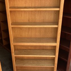 6 Tier Oak Bookcase / Bookshelf / Storage Display Shelving