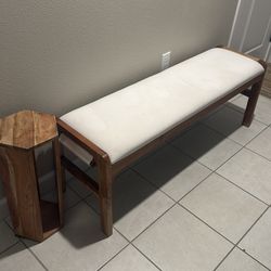 Bench and drink table