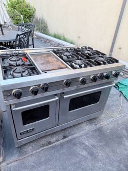 48” Viking Professional Gas Range & Double Oven - 6 Burners + Griddle (VGIC486GSS)