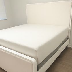 ALL WHITE BOUCLE bed - TALL HEADBOARD 😍😍