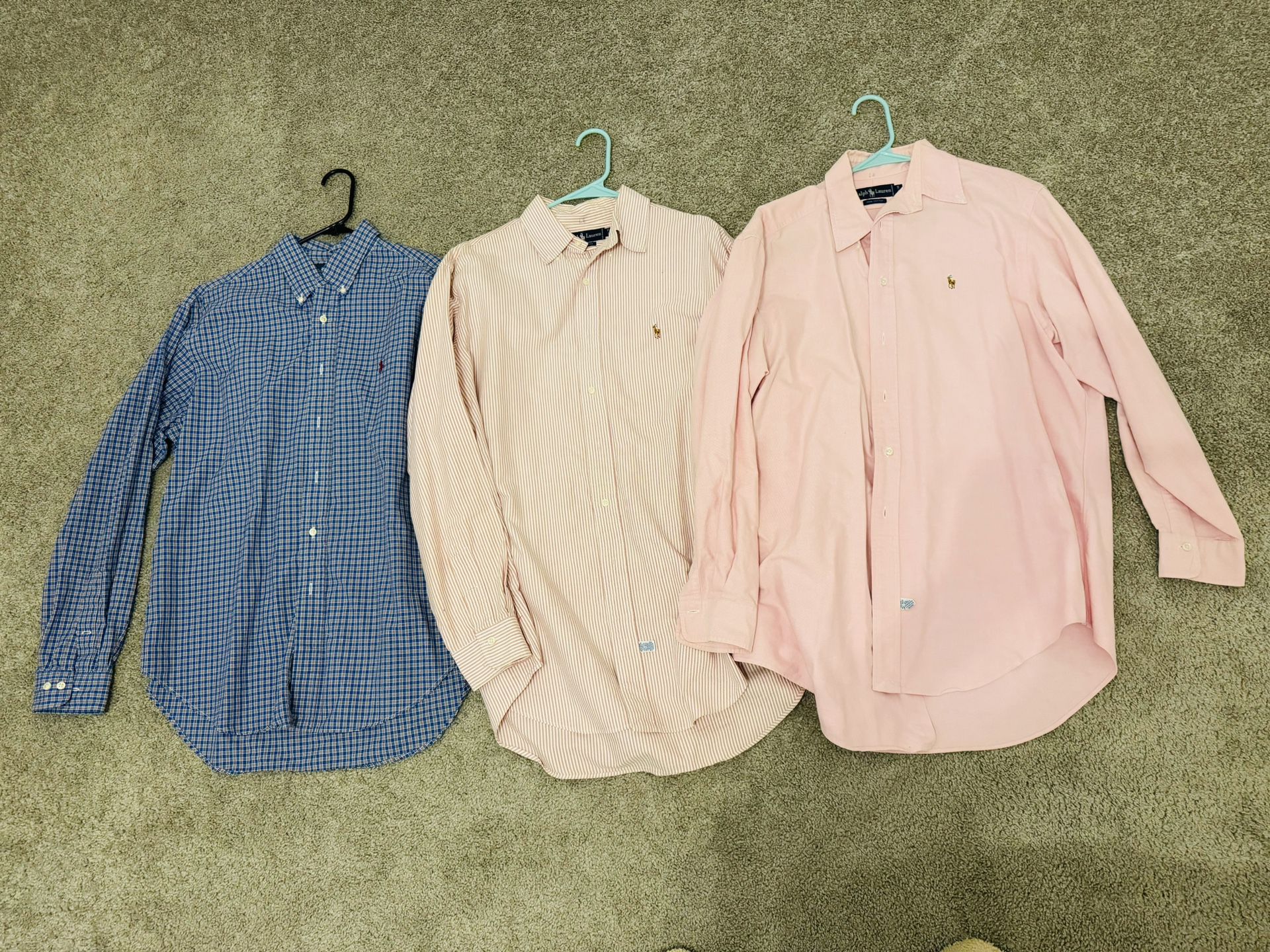 Men Classic Fit Oxford Button Shirts Bundle Size 16 1/2 34/35