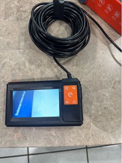 32.8 ft Dual-Lens Endoscope with Light, Endoscope Camera with Light with 4.3" IPS Screen,1920P HD with 8 LED Lights,16.4ft Semi-Rigid Cable and Back L