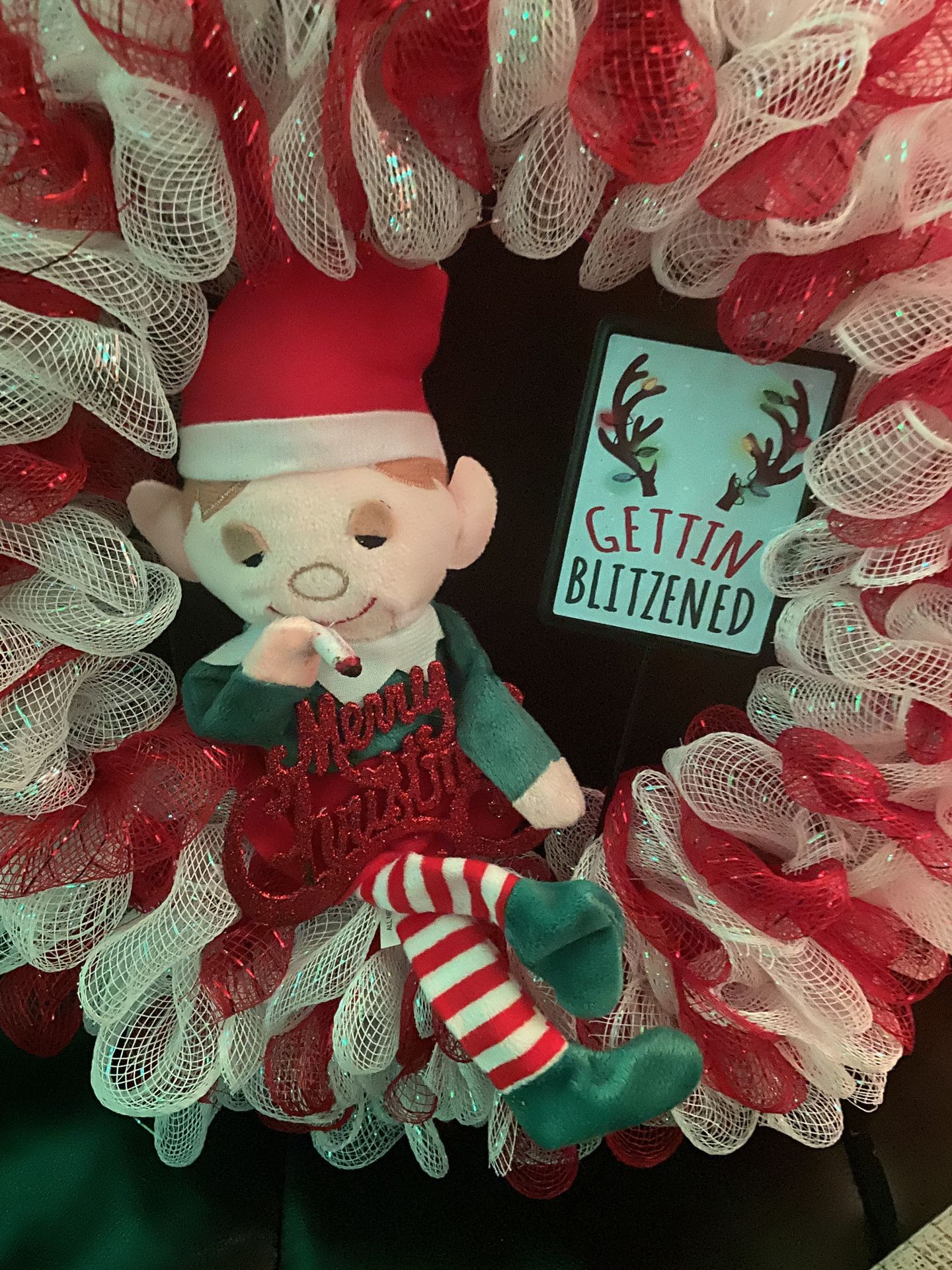 “blitzed” Elf Wreath