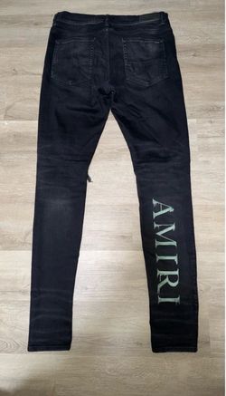 Amiri watercolor aged black jeans