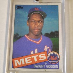 1985 Topps Dwight Gooden Rookie Error Baseball Card. 