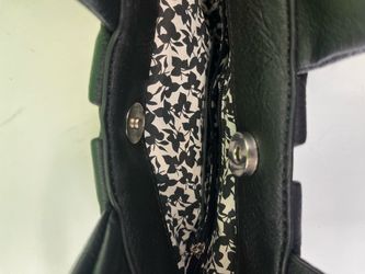 Black Faux Leather Handbag / Purse with Bow Detail