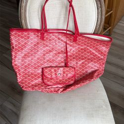 Large Red Tote Bag