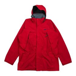 Vintage Patagonia Goretex Rain Jacket Large L Mens Red Windbreaker Hoodie Parka