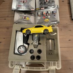 Nissan R34 Skyline Yellow Xmods Radio Shack RC Car With Extras for