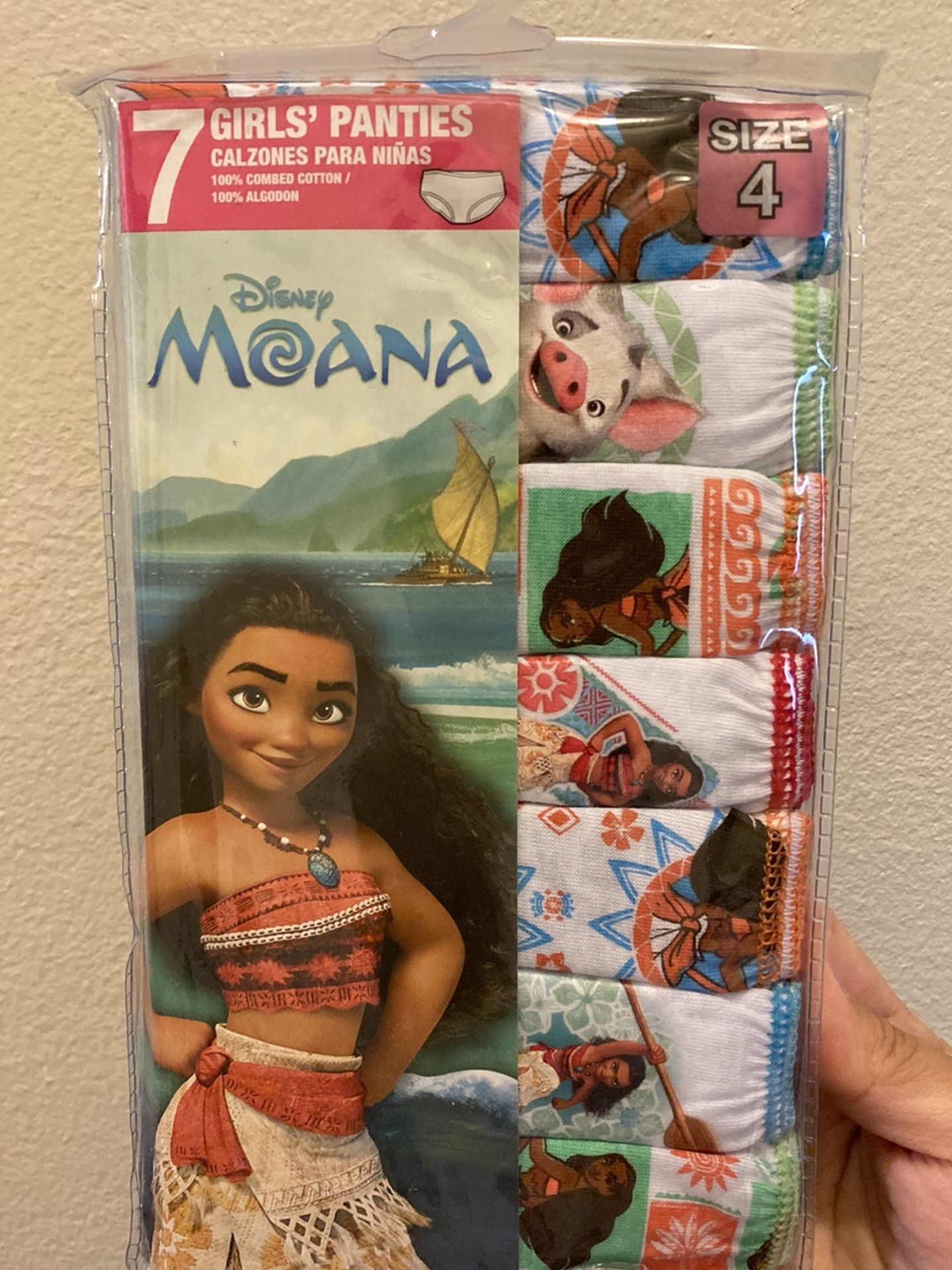 Toddler Girls 7 Pack Moana Panty 4