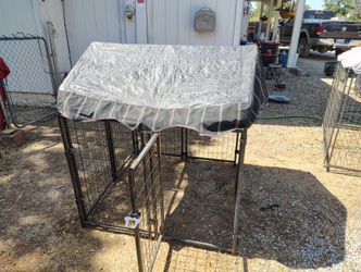 Animal Kennel  W/ Heavy Duty Shade Cover
