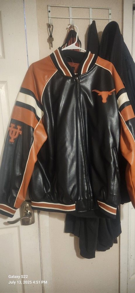 A Leather Texas Longhorns Jacket
