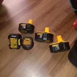 DeWalt Batteries 18v.  9.6 V