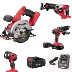 Skil 9-Piece Handyman 18V Tool Kit (Comes w/ Battery, but Still Needs New Battery)
