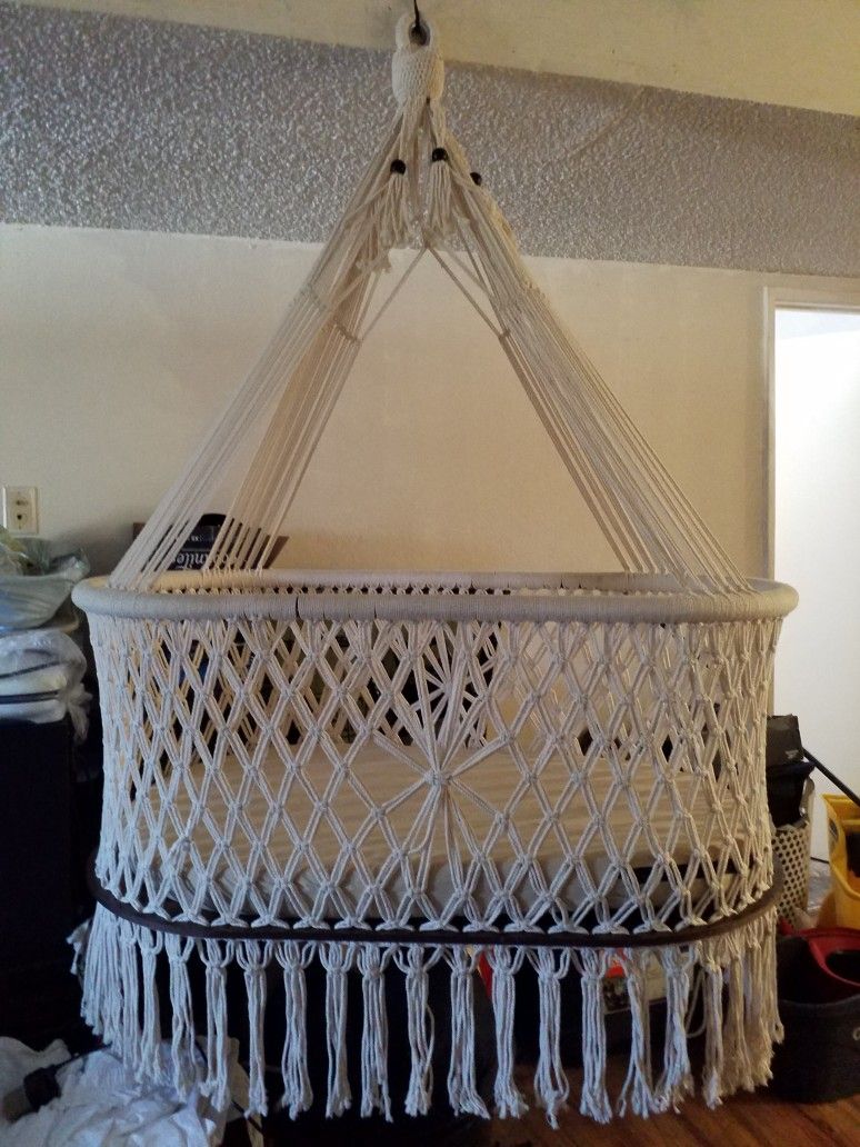 Darling Oliver Macrame hanging Cradle (Bassinet/Hammock)