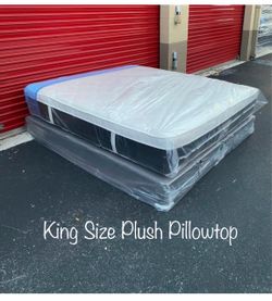 King Plush Pillow Top Mattress Set | Same Day Delivery