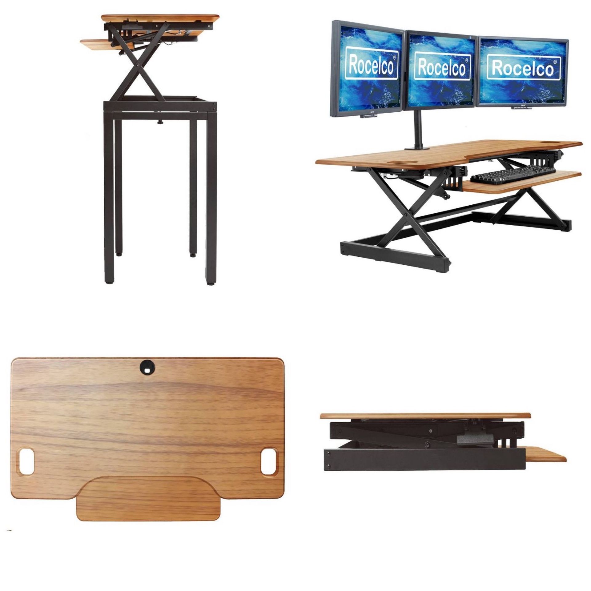 Height Adjustable Sit To Standing Desk Riser - Rocelco